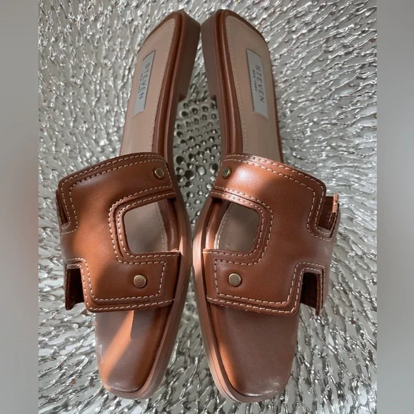 STEVEN NEW YORK BROWN SLIDE SANDAL SIZE 7.5 - Picture 6 of 7